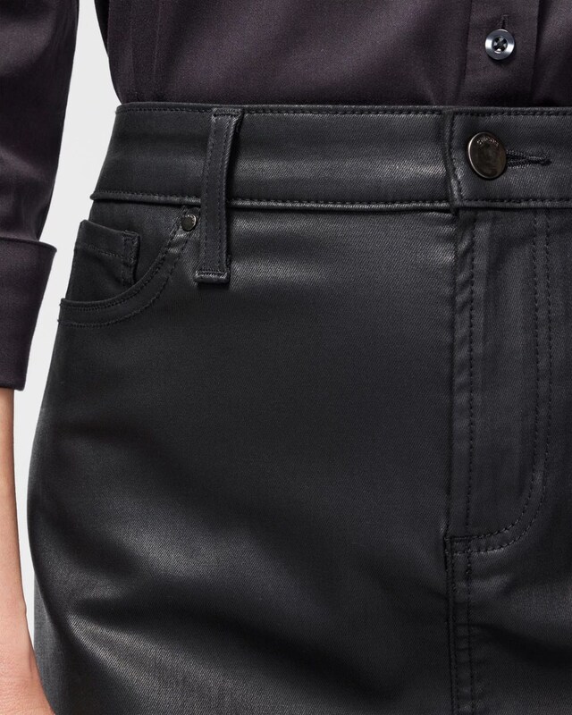 Coated Denim Skirt - image 4